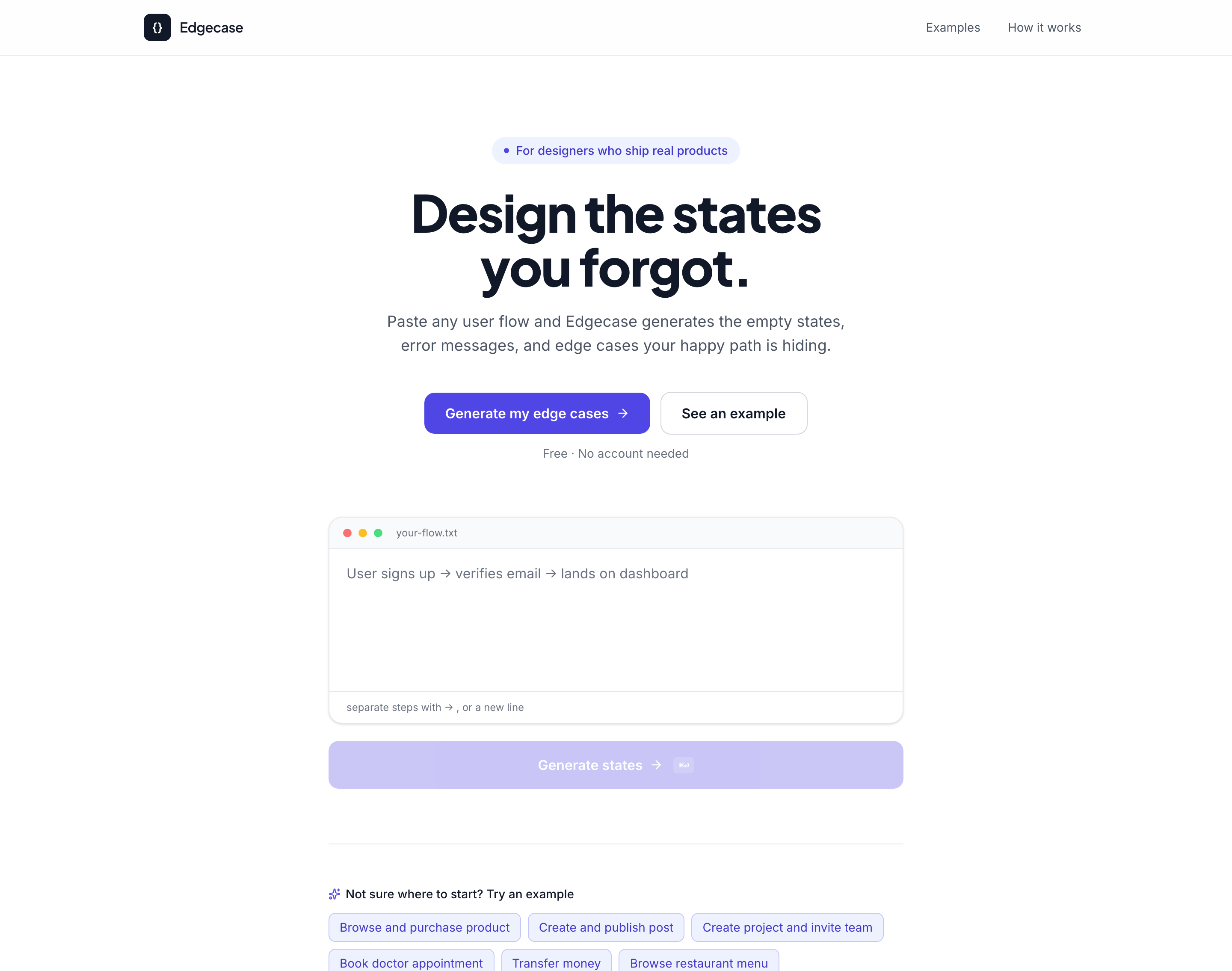 Edgecase - AI-Powered Edge Case & Empty State Generator